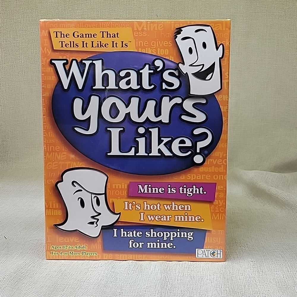 Whats Yours Like? Family Party Adult Card Game~Tell It Like It Is~Fun Humor~New!